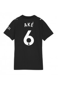 Manchester City Nathan Ake #6 Voetbaltruitje Uit tenue Dames 2025-26 Korte Mouw